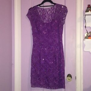 Purple Adrianna Papelle cocktail dress